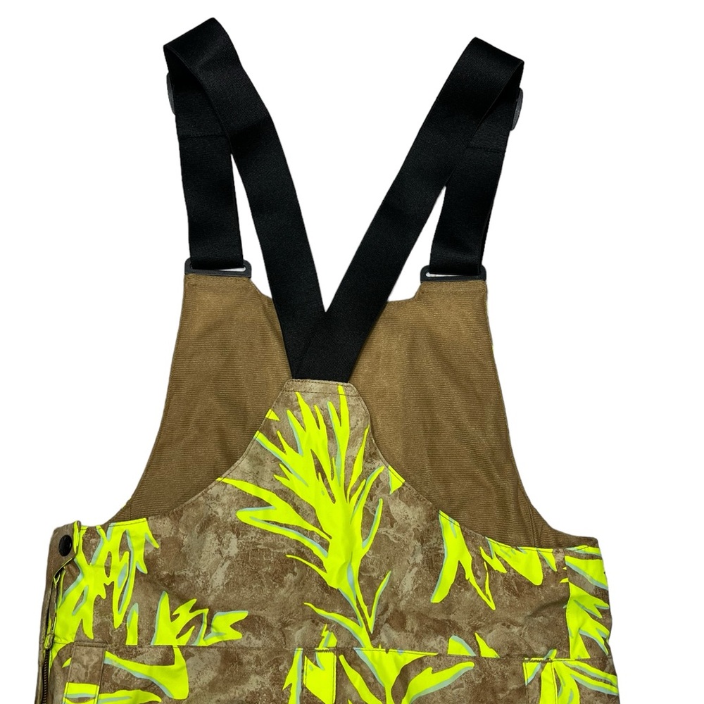 The North Face Freedom Insulated Ski Bib Utility Brown Prairie Print Small NEW - Picture 15 of 16